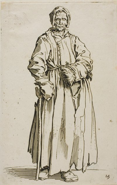 The One-Eyed Woman, tallerken femten fra The Beggars av Jacques Callot