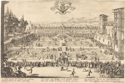 Palace Gardens i Nancy av Jacques Callot