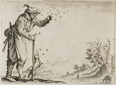Bonden angrepet av bier, fra The Caprices av Jacques Callot