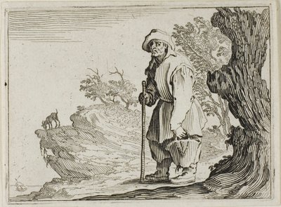 Bonden som bærer bagen sin, fra The Caprices av Jacques Callot
