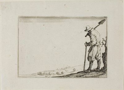 Bonden som bærer spaden på skulderen, fra The Caprices av Jacques Callot