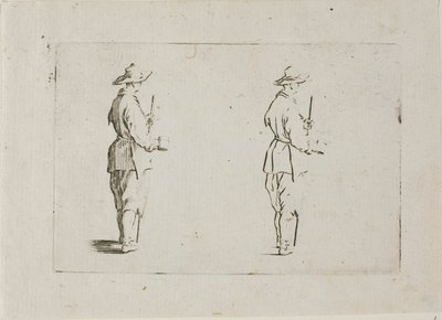Bonden holder en beger, fra The Caprices av Jacques Callot