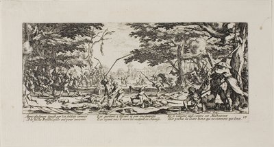 The Peasants Avenge Themselves, plate sytten fra The Miseries of War av Jacques Callot