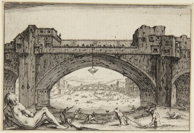 Ponte Vecchio, Firenze av Jacques Callot