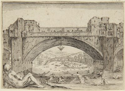 Ponte Vecchio, Firenze av Jacques Callot