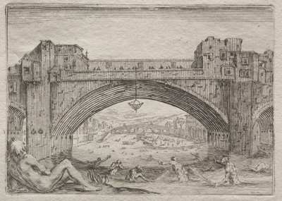 Ponte Vecchio, Firenze av Jacques Callot