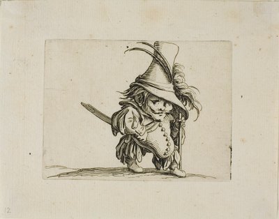 The Potbellied Man with a High Hat, fra Varie Figure Gobbi av Jacques Callot