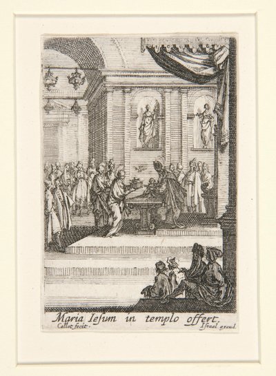 Kristi presentasjon, nr. 10 av Jomfruens liv av Jacques Callot