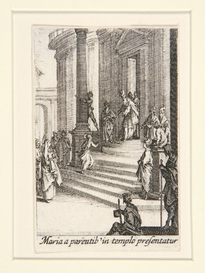 The Presentation of the Virgin, nr.3 fra The Life of the Virgin av Jacques Callot