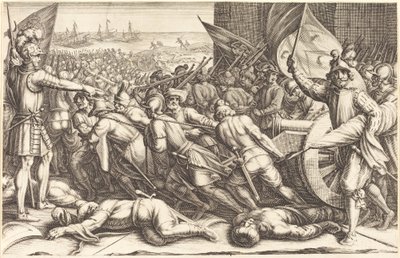 Ombordstigningen av troppene, ca. 1614. av Jacques Callot