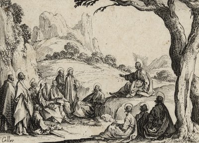 Bergprekenen, 1635 av Jacques Callot