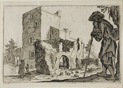 Shepherd and the Ruins, fra The Caprices av Jacques Callot
