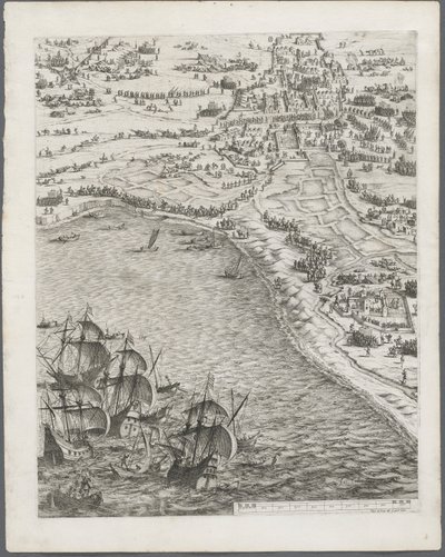 The Siege of La Rochelle: Plate 12 av Jacques Callot
