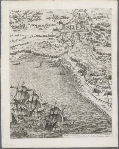 Beleiringen av La Rochelle: Plate 12, 1628-1630. av Jacques Callot