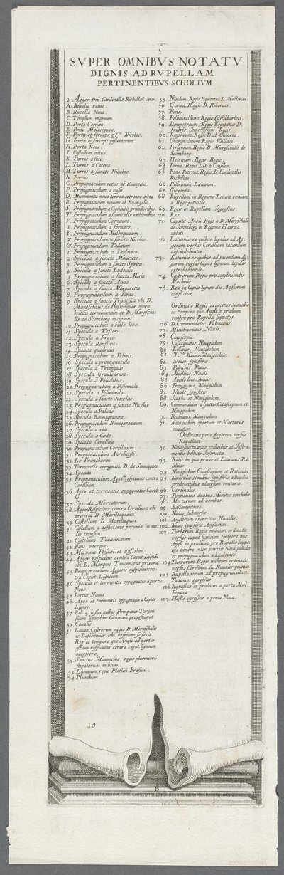 Beleiringen av La Rochelle: plansje 13 av Jacques Callot