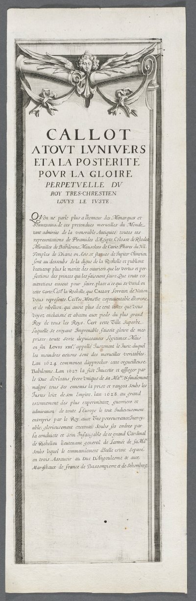 Beleiringen av La Rochelle: Plate 4, 1628-1630. av Jacques Callot