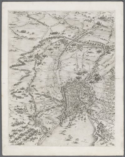 Beleiringen av La Rochelle: Plate 6, 1628-1630. av Jacques Callot