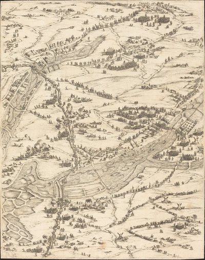 The Siege of La Rochelle [plate 7 av 16, sett omfatter 1952.8.97-112], 16281631. av Jacques Callot