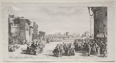 Slavemarkedet, 1629. av Jacques Callot