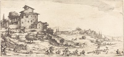 Stag Hunt, sannsynligvis ca. 1630. av Jacques Callot