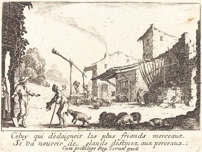 Svinegjeteren, 1635. av Jacques Callot