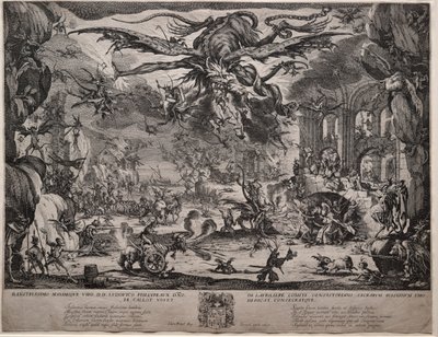 The Temptation of Saint Anthony andre versjon, 1635. av Jacques Callot