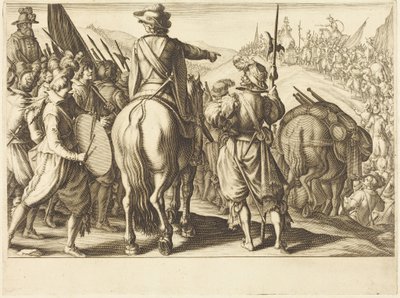 Troppene på marsj av Jacques Callot