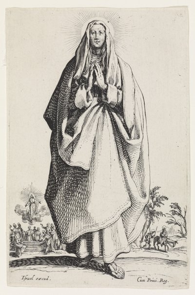 Jomfru Maria fra Les Grands Apôtres (De store apostlene), 1631 av Jacques Callot