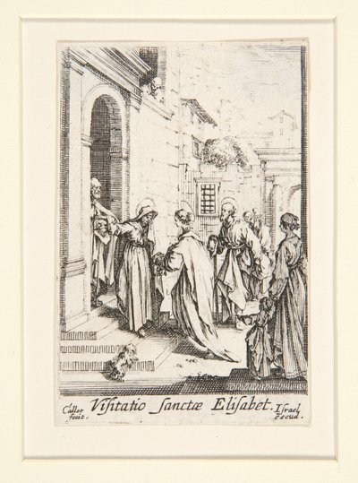 Besøket, nei. 6, fra The Life of the Virgin av Jacques Callot