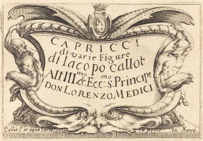 Tittelside for "The Capricci" av Jacques Callot