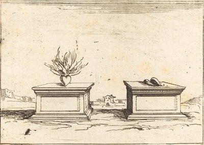 To hjerter, 1628. av Jacques Callot