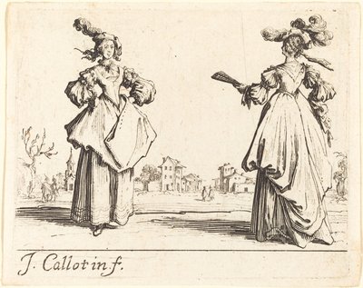 To samfunnskvinner av Jacques Callot