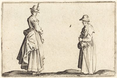 To kvinner i profil av Jacques Callot