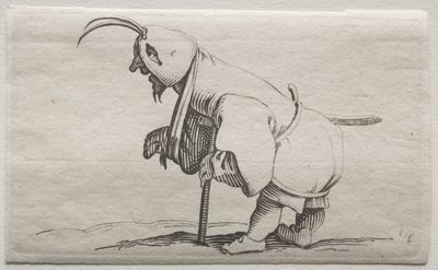 Ulike pukkelryggede figurer av Iacopo Callot (Cripple med hette) av Jacques Callot