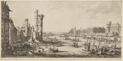 Utsikt over Louvre av Jacques Callot
