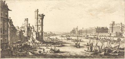 Utsikt over Louvre av Jacques Callot