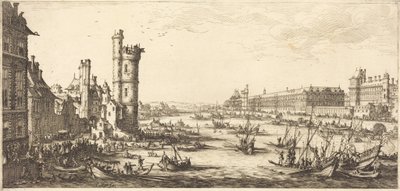 Utsikt over Louvre av Jacques Callot
