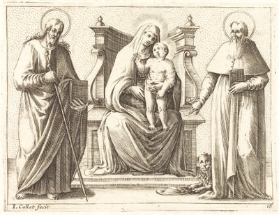 Jomfru og barn med de hellige James og Hieronymus av Jacques Callot