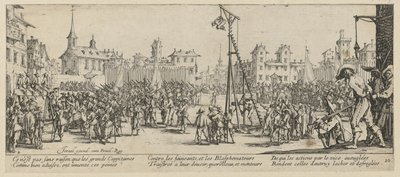 Vippegalge, blad 10 fra serien "Krigens redsler" av Jacques Callot