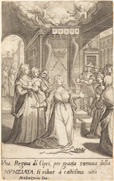 dronning av Kypros av Jacques Callot after Donato Mascagni
