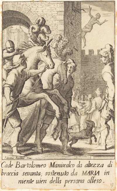 Bartolomeo, hovslager av Jacques Callot after Fabrizio Boschi