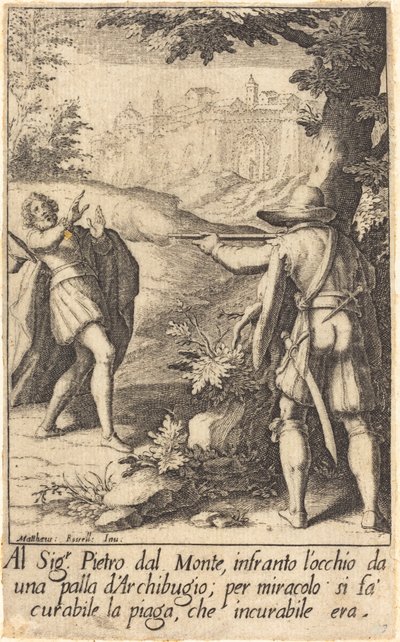 Pietro dal Monte av Jacques Callot after Matteo Rosselli