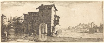Vannmøllen av Jacques Callot or Follower of Jacques Callot