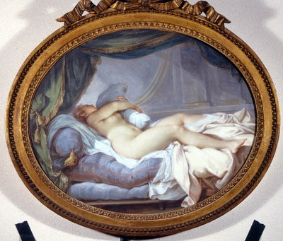 Kvinne som klemmer en pute. Jacques Charlier av Jacques Charlier