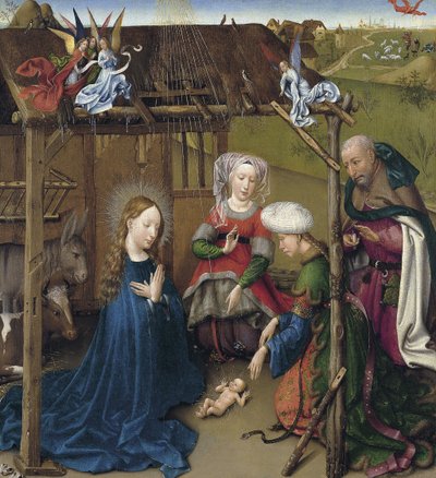 Fødselen, ca 1435 av Jacques Daret