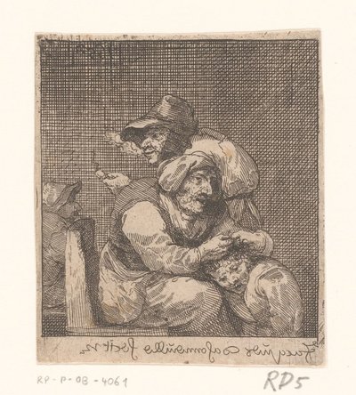 Avlusing av et barn av en gammel kvinne av Jacques Dassonville (attributed to)