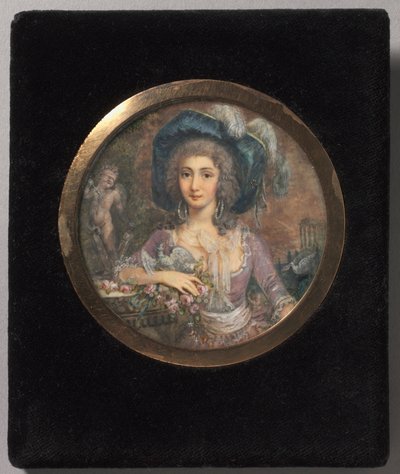 Portrett av Mademoiselle Colombi, 1788. av Jacques Delusee