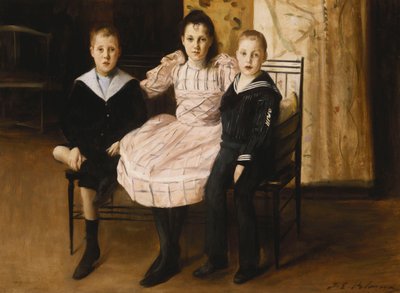Henry Bernstein og hans bror og søster, 1892 av Jacques Emile Blanche
