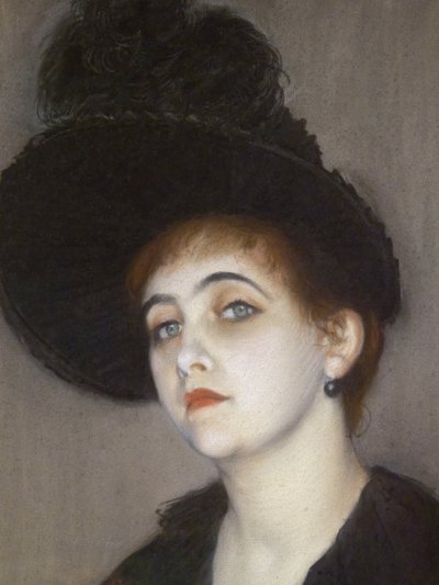 Portrett av Marie Blanche Vasnier, detalj av Jacques Emile Blanche