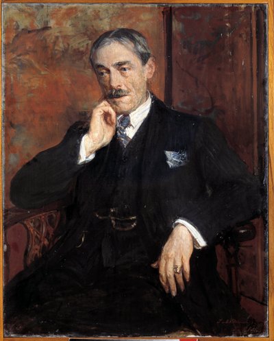 Portrett av Paul Valery (fransk forfatter av Jacques Emile Blanche